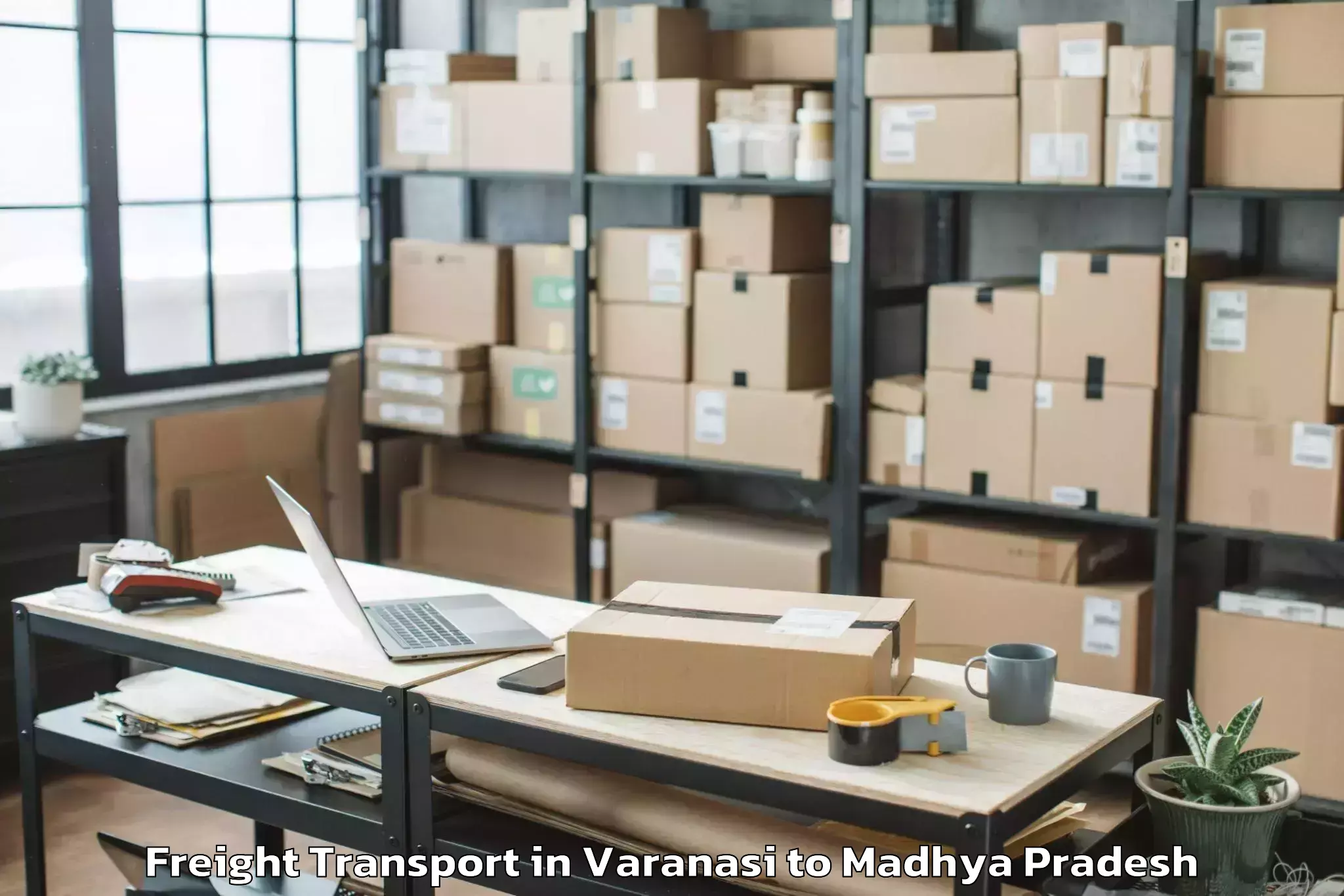 Book Your Varanasi to Mandsaur University Mandsaur Freight Transport Today